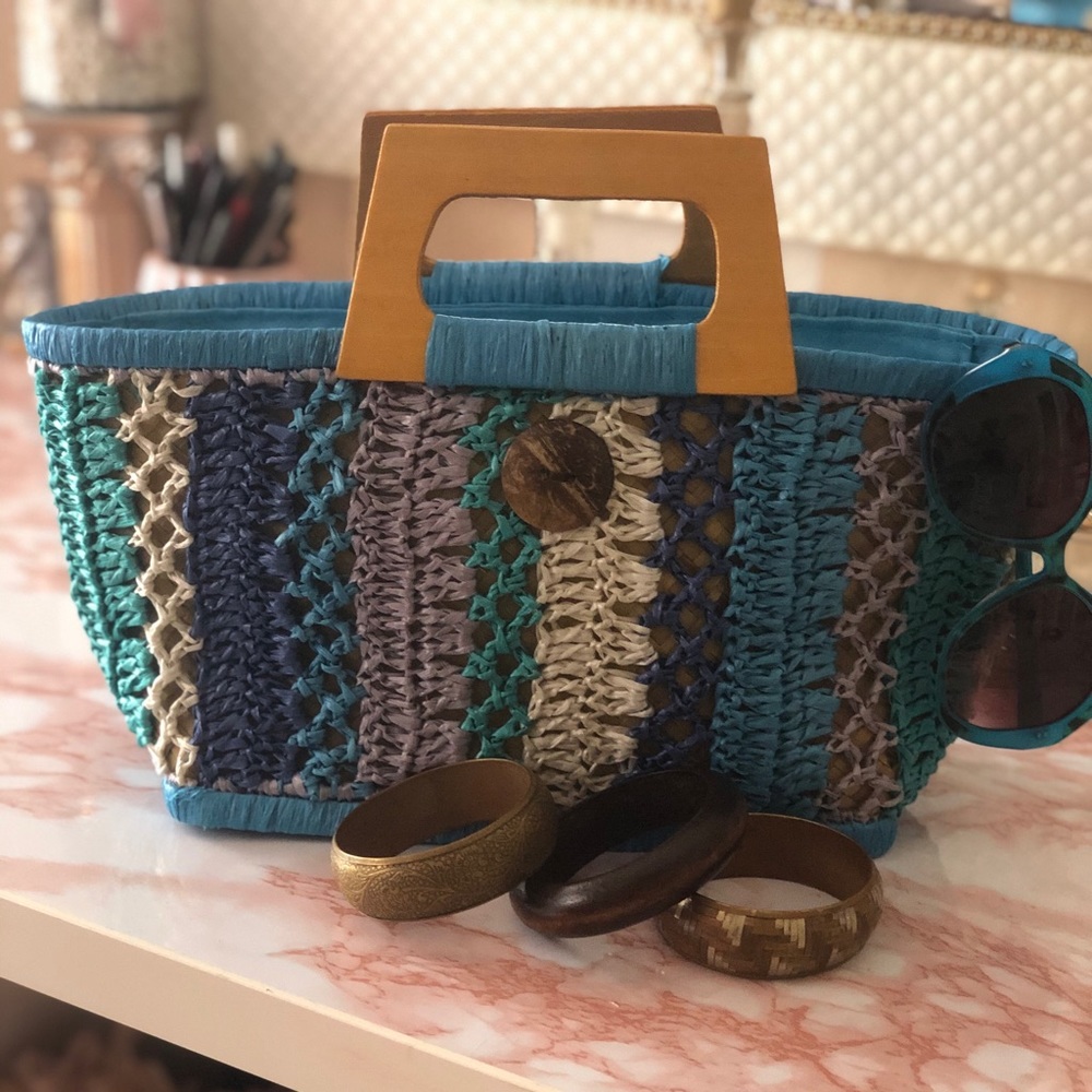 Straw bracelet bag